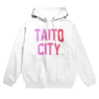 JIMOTO Wear Local Japanの台東区 TAITO TOWN ロゴピンク パーカー