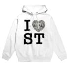 SHOP W　SUZURI店のI ♥ Saba Tora』シリーズ　フーディ Hoodie