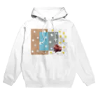 ふくちゃんの毎日。のみずたまとふわふわ茶色い子 Hoodie