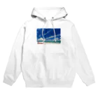 SAKURA スタイルの白い砂浜とビーチ Hoodie