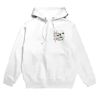 水色プリントのウシのウッシー君 Hoodie