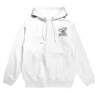 nidan-illustrationのhappy dog -happy flight- (black ink) Hoodie