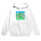 LalaHangeulのかなだらまばさ　グリーン(グラデーションバック Hoodie