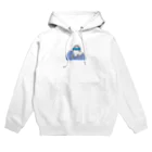 EMA🦕の韓国女の子線画 ブルー Hoodie