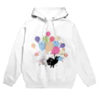 イラスト MONYAAT のくろねこの風船の種*A Hoodie
