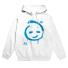 青いお店の青いスマイルマーク Hoodie