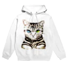 そいねアートのオッドアイキャット Hoodie