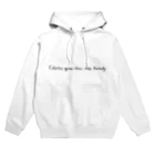 言語系グッズを作ってみるショップのColorless Green 手書き（黒） Hoodie