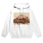 ナスの花のレッド富士山 Hoodie