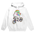 PoodleGag -  面白いプードルの自転車に乗ったレインボープードル犬 Hoodie