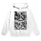 白黒灰脂オリジナルイラストグッズSHOP『熊猫動物園』の【ROCKOLOID SAULUS】4-piece band edition Hoodie