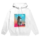 猫ICHIZO公式グッズの目線猫一三 Hoodie