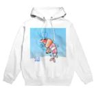 さつきうさぎえびえびショップのさむさむえび丸〜背景＆サイン入り〜 Hoodie