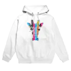 Cɐkeccooのおしゃれ好きなキリン(ジラフ)たてじま Hoodie