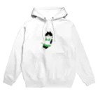 SUIMINグッズのお店の【中・フチあり】緑のビキニのねこ Hoodie