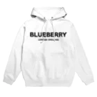 TOKYO LOGOSHOP 東京ロゴショップのBLUEBERRY LONDON ENGLAND-ブルーベリー ロンドン イングランド- 黒ロゴ パーカー