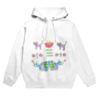 toyatoyaのほのぼのシリーズ　　花とネコwith bird Hoodie