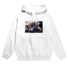 takashikickの夕日が映るバイク Hoodie