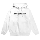 mincora.のワクチン接種済 VACCINATED　- black ver. 01 - Hoodie