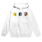 キム子商店のインコ3きょうだい_02 Hoodie