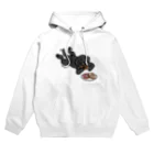 ハッピー・ラブラドールズのドーナツをつまむブラックラブラドール Hoodie