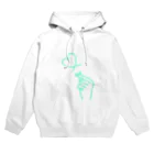 らくがきクオリティのmint green lover Hoodie