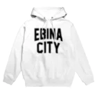 JIMOTOE Wear Local Japanの海老名市 EBINA CITY ロゴブラック Hoodie
