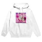 犬のしっぽの高次元ピンクシェール Hoodie