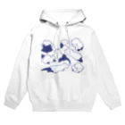 スズキクラブのシロヌノマトメ青 Hoodie