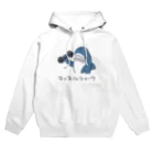 サメ わりとおもいの鉄アレイを掲げるサメ Hoodie