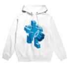 MONOBLOCO Japanのモノブロコ(MONOBLOCO)のシンボルキャラクター、青色のロボットパーカー Hoodie