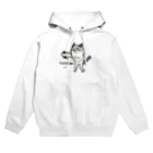 Yoctosec.DesignのYoctosec ストレス発散する猫 Hoodie