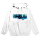 秋花の青の雫パーカー Hoodie