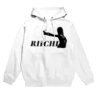 麻雀カッコイイシリーズのRIICHI　透過 Hoodie