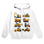 働く車・乗り物Tシャツ／KK商店のいろんな重機 Hoodie