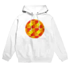 鳥式ナグの暖色カラーの柄もの Hoodie