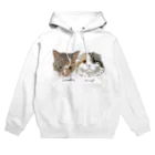 みきぞーん｜保護猫 ミッキー画伯と肉球とおともだちのiroha & mugi Hoodie