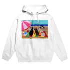 ハッピー・ラブラドールズの浜辺のラブラドール Hoodie