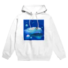 NORIMA'S SHOP の漂流した氷の上でクジラを眺めるしろくまくんとペンギンちゃん Hoodie