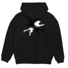 Ａ’ｚｗｏｒｋＳのクロヒョウ＆シロヒョウ～OUTSIDER～ Hoodie:back