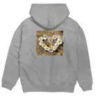 超愛猫のフラワーキャット Hoodie:back