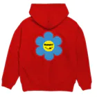 Bepppin3Companyのレトロフラワー★ブルー Hoodie:back