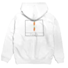 403 すみませんの背筋ぴーん🥕ニソジソパーカー Hoodie:back