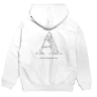 moccoの猫文字『A』 Hoodie:back