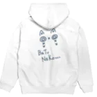 HaるのBATUNEKO…(黒文字ver.)背面プリント Hoodie:back