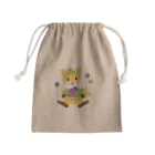 ばんぶーむーんのお店😺のかわいいキツネとブドウ Mini Drawstring Bag