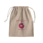 ミサキドーナツ 公式 SUZURI店のgood donuts good time!ロゴ入り Mini Drawstring Bag