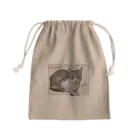 nekousagi*∩..∩のこころちゃんの自画像？【nekousagi*∩..∩ロゴ入り】 Mini Drawstring Bag