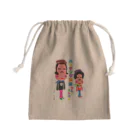 ドレメヒロコのハンチング兄弟 Mini Drawstring Bag