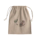 sashikoticの刺し子 イカ大根きんちゃく Mini Drawstring Bag